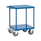 Heavy-duty table trolley with metal load areas