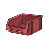 LISTA easy-view storage bin, plastic