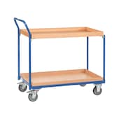Heavy-duty table trolley with wooden boxes