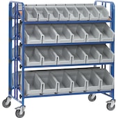 Shelf trolley with boxes