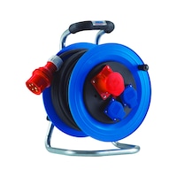 HEDI black three-phase cable reel for outdoor use 25 m