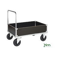 Platform trolley series 600 with 200 mm case structure, zinc plated