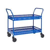 Serving trolley with two metal baskets