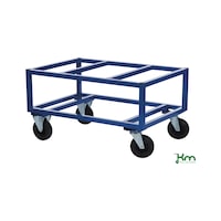 Pallet trolley made of steel, powder-coated, low