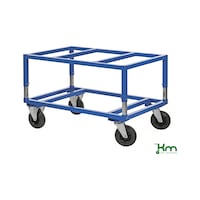 Pallet trolley made of steel, powder-coated, height-adjustable