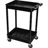 Table trolley with trays made of plastic