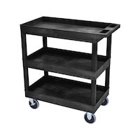 Table trolley with trays made of plastic