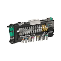 Tool-Check PLUS socket and bit set, 38 pieces with screwdriver handle