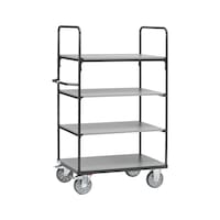 Shelf trolley with 4 load areas