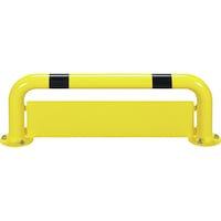 Collision protection bar with underrun protection for indoor use
