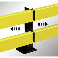 Centre support Borderline system height (H) 400 mm RAL 1018 powder-coated