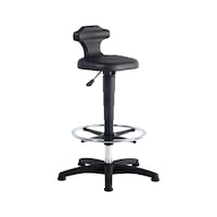 BIMOS perching stool with skid base and foot ring with soft-touch PU foam