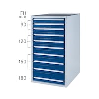 Drawer cabinet system 800 S with 10 SOFT-CLOSE drawers
