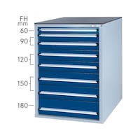 Drawer cabinet system 800 S with 8 drawers
