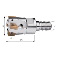 Angular milling cutter, 90°, with thread