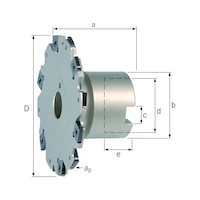 Disc milling cutter with collar