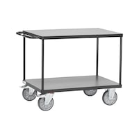 Table trolley with 2 wooden load areas