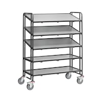 Shelf trolley with five load areas, load capacity 300 kg