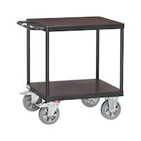 Table trolley with 2 wooden load areas
