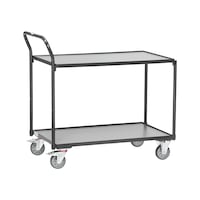 table trolley with 2 wooden loading surfaces