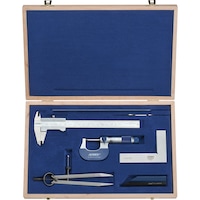 ATORN 6-piece measuring instrument set in wooden case