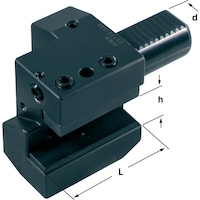 axial tool holder for lathes, DIN ISO 10889-4