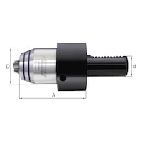 Precision short drill chuck with worm gear mechanism