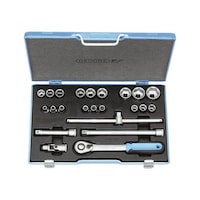 Socket wrench set, 23 pieces
