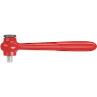 KNIPEX 1/2 inch VDE reversible ratchet, length 270 mm, insulated to 1,000 V
