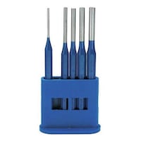 Pin punch set in plastic holder