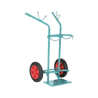 Material cart for 2 x 50&nbsp;L steel gas or oxygen bottles