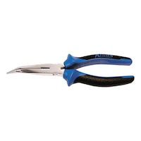 Snipe nose pliers, bent, with 2-component grip covers