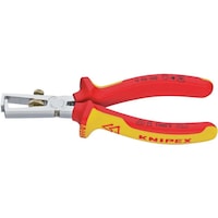 VDE wire stripping pliers with adjustment function and opening spring