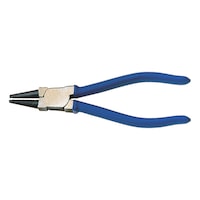 Round-nose pliers with dipped grip covers