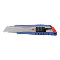 Utility knife with 18&nbsp;mm snap-off blade, ergonomically shaped plastic housing