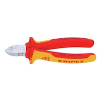 KNIPEX VDE stripping side cutters 160 mm with two-component handle