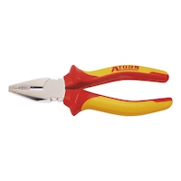 VDE-insulated combination pliers with 2-component grip covers