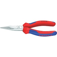 Langbeck flat nose-pliers, pointed jaws, with 2-component grip covers