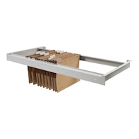 Pull-out frame for suspended files DIN A4 transverse
