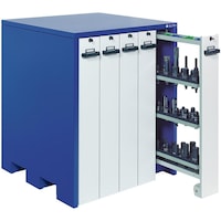 Tool cabinet with 5 vertical pull-outs