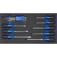 ATORN hard foam insert equipped with screwdriver set, 265x490x30 mm