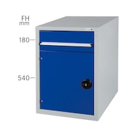 Workbench undercounter cabinet with 1 drawer and 1 door