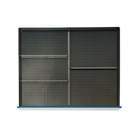 Compartment rails and compartment dividers 5 compartments