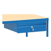 Drawer for table trolley with wooden load areas