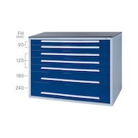 Drawer cabinet system 800 BX with 7 drawers