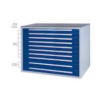 Drawer cabinet system 800 BX with 10 drawers
