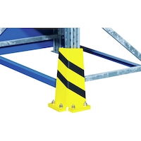 Heavy-load pull-out shelf—collision guard height 400 mm colour: yellow/black