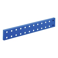 Perforated metal plate wall rail