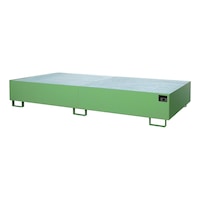 Collection tray for shelving systems with gratings