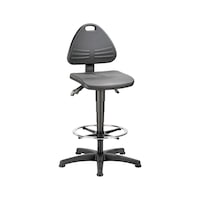 ISITEC swivel work chair with foot rest ring and glide runners